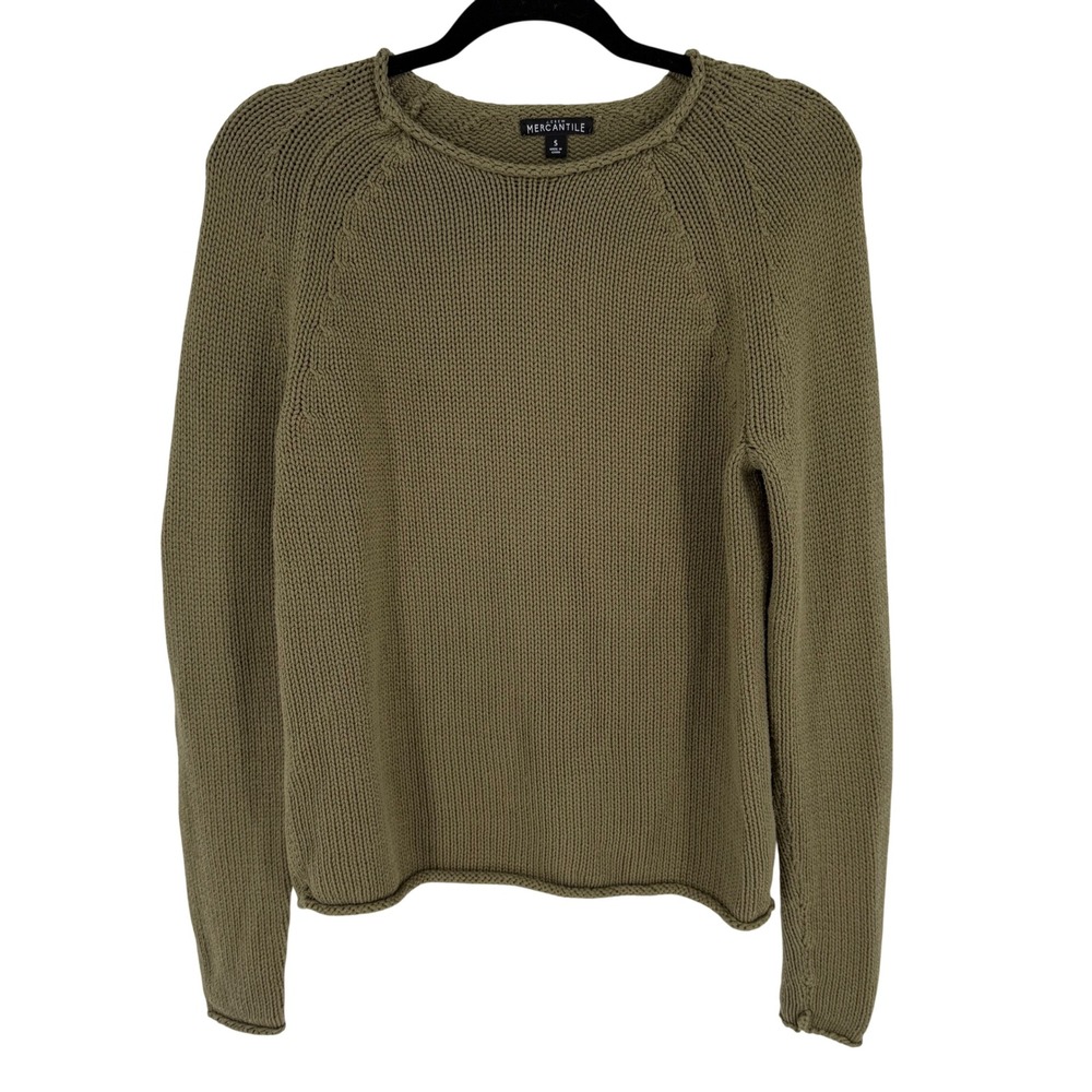 J.Crew Mercantile Rollneck Sweater Womens S Olive Green‎ Cotton